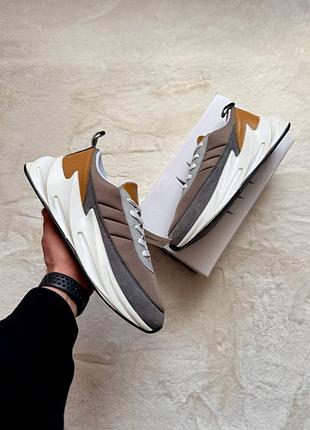 Кроссовки мужские adidas shark white &amp; gray &amp; brown👟