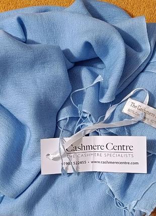 Розкішний небесно - блакитний шарф the cashmere centre