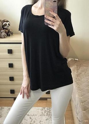 Футболка жіноча чорна oversize базова xs-s