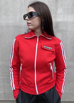 Adidas originals вінтажна олімпійка жіноча trefoil 80s 70s червона оригінал made in jugoslavia
