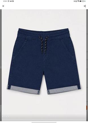 Джинсовые шорты для мальчика pepperts синие на резинке, 134/140 см