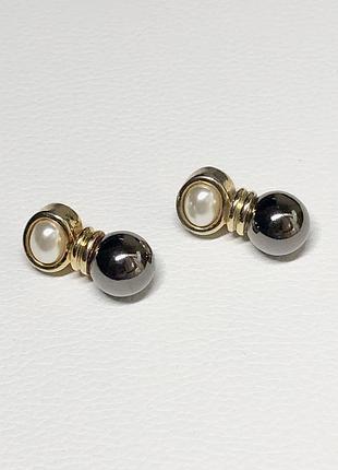 Винтажные серьги, клипсы  cabouchon. винтаж.
