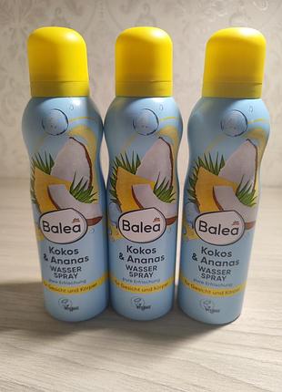 Освежающий спрей для лица и тела balea kokos & ananas wasser spray