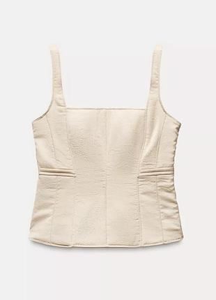 Бездоганний утягуючий топ/майка/корсет zara. іспанія.