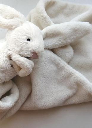 Комфортер jellycat зайчик кролик білий м'яка іграшка jelly cat джелікет оригінал