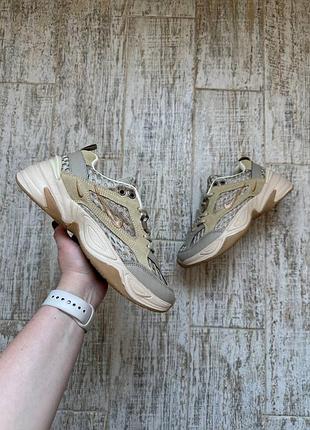 Кросівки жіночі nike m2k tekno beige & gray👟