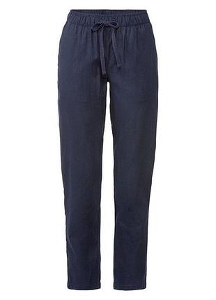 Брюки regular fit из конопляного материала для женщины esmara lidl 376603 46(l) темно-синий