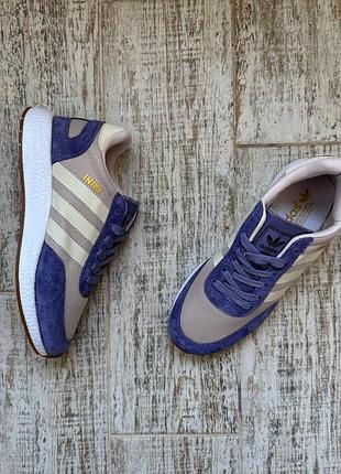 Кроссовки женские adidas iniki beige &amp; violet👟