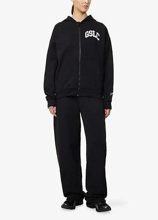 Фірмове круте худі на молнії gymshark - gslc graphic zip-up cotton-blend hoody