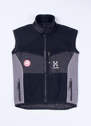 Чоловіча вінтажна флісова жилетка віндстоппер  з рефлективом haglofs windstopper