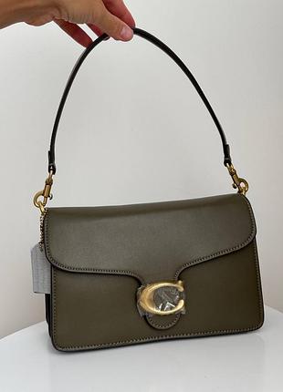 Сумочка coach колір хакі в комплекті три ремінці: коротка, довга та ланцюжок розмір 26*17*10см.оригінал❤️‍🔥