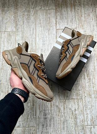 Кросівки чоловічі adidas ozweego khaki & brown👟