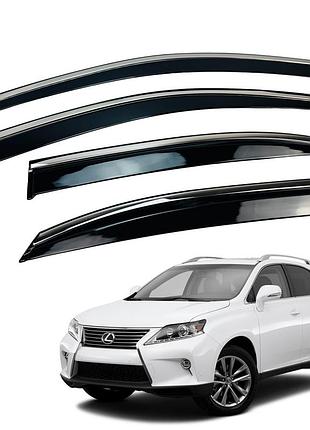 Д/в lexus rx 2010-2015 нерж. з хром полоскою (hawk)