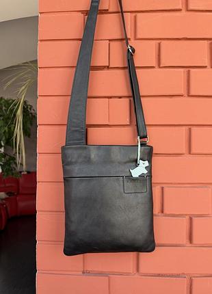Сумка шкіряна radley - фірмова,унісекс,практична,чорного кольору,через плече