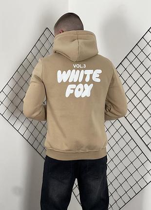 Кавове худі white fox з принтами