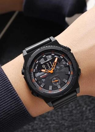Спортивний чоловічий годинник skmei 2355bkog black-orange, часы