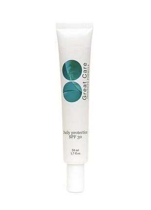 Крем для обличчя денний сонцезахисний spf 30 живильний зволожувальний great care 50 мл