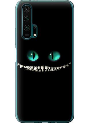 Чехол 2d пластиковый на телефон huawei honor 20 pro чеширский кот "689t-1702-58250"