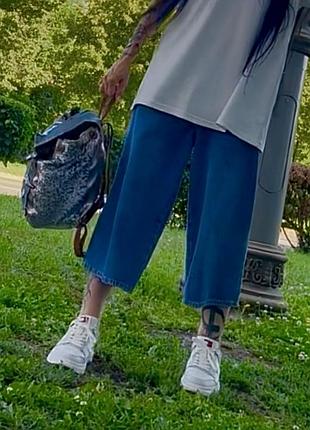 Бермуды джинсовые шорты багги baggy длинные джинсы капри укороченные