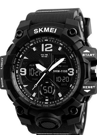 Чоловічий годинник skmei 1155 black, часы