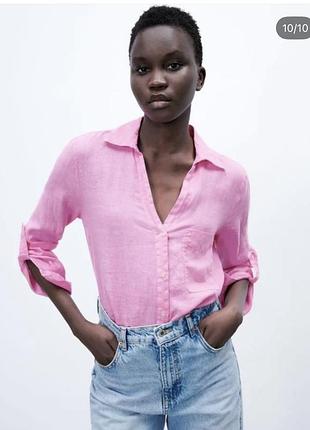 Льняна сорочка zara 💓