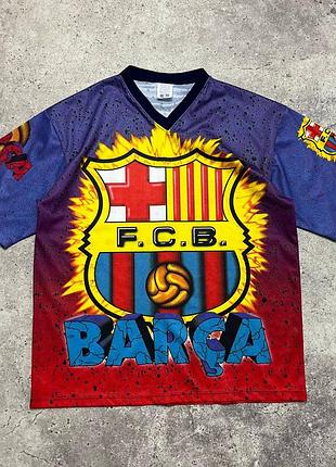 Футболка футбольна вінтажна джерсі fc barcelona
