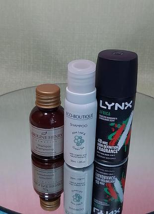Мінні версії дорожні шампунь дезодорант lunx,caroline henry,eco-boutique