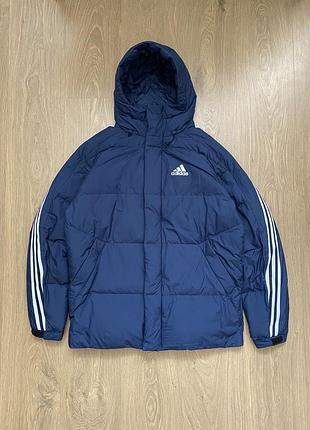 Зимовий пуховик adidas 3st puffy down jacket оригінал (синій)