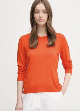 Новий.светр трикотажний manor woman switzerland bright orange crew neck jumper зі свіжих колекцій