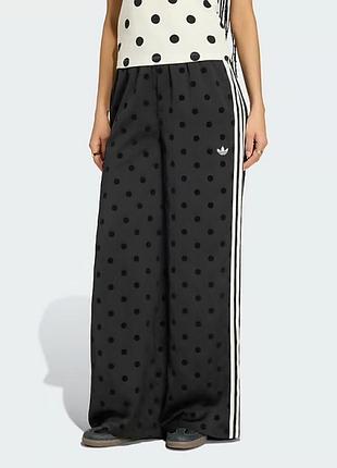 Жіночі штани палаццо satin adidas polka dot оригінал чорні