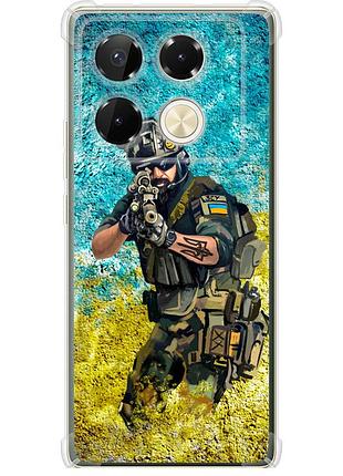 Чехол силикон с усиленными углами патриотический на телефон infinix note 40 pro 4g воин зсу "5311sp-3691-58250"
