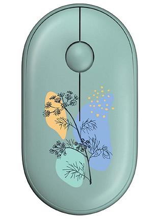 Миша комп'ютерна 2e flora: dill silent бездротова 1600dpi зелений (2e-mf300wfloragn)