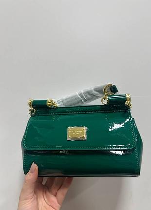 Сумка dolce mini sicily handbag in &gabbana polished skin green