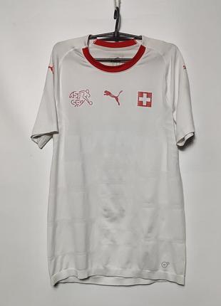 Мужская футболка футболка футболка джерси football shirt soccer fc switzerland away 2018/2019 puma swiss jersey white xl