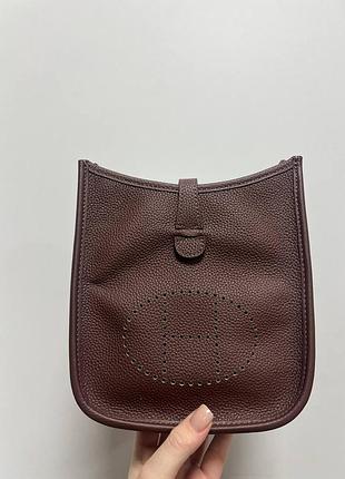 Сумка  hermes evelyne 18 brown