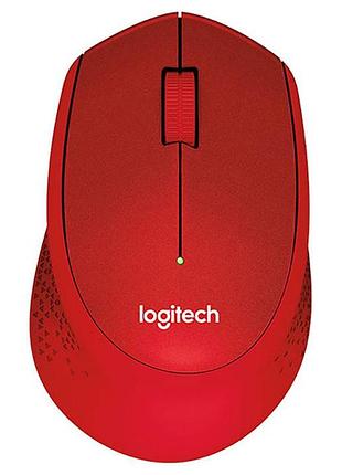 Комп’ютерна миша logitech m330 silent plus, бездротова, 1000 dpi, червона, тихі кнопки (910-004911)