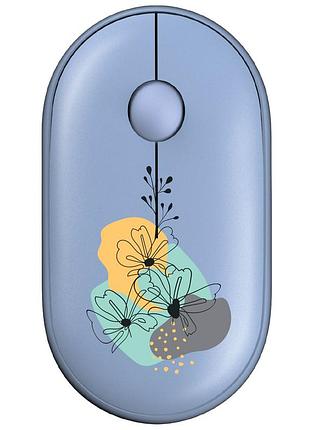 Миша комп'ютерна 2e mf300 flora: mallow silent бездротова 1600dpi синій (2e-mf300wflorabl)