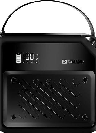 Повербанк sandberg 72000 mah 268w 2×usb-a 2×usb type-c 100w in/out з ліхтариком 6w