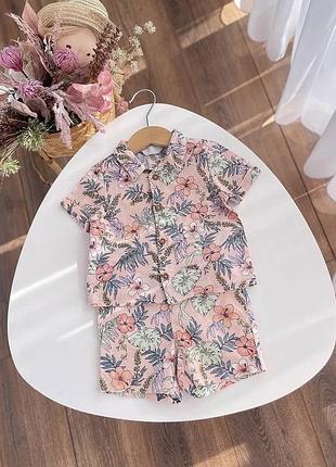 Классный летний костюмчик primark, костюм, рубашка и шорты