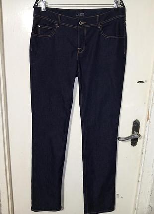 Armani jeans оригинал летние женские прямые синие джинсы на высокую w33 l33 190/b