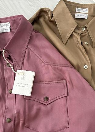 Brunello cucinelli сорочка шовкова