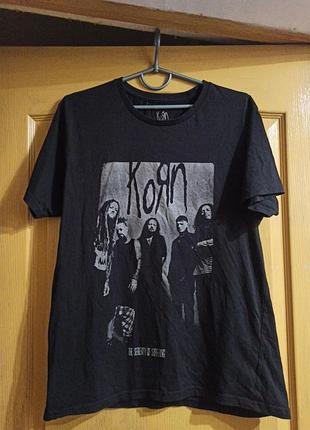 Класна футболка офіційний мерч гурту korn "the serenity of suffering" гарний стан, б. у розмір л
