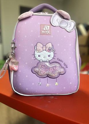 Рюкзак шкільний каркасний ортопедичний kite hello kitty портфель 1-4 клас