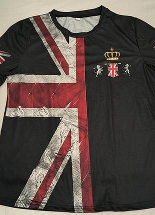 Womens england union jack -жіноча стильна футболка з 3d- принтом - м
