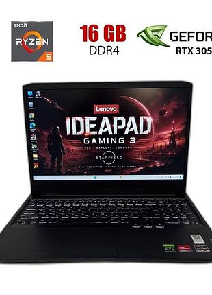 Ігровий ноутбук б-клас lenovo ideapad gaming 3 15ach6 / 15.6" (1920x1080) ips / amd ryzen 5 5600h (6 (12) ядер по 3.3 - 4.2 ghz) /