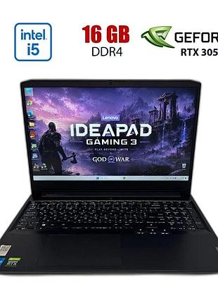 Ігровий ноутбук б-клас lenovo ideapad gaming 3 15ihu6 / 15.6" (1920x1080) ips / intel core i5-11300h (4 (8) ядер по 2.6 - 4.4 ghz)