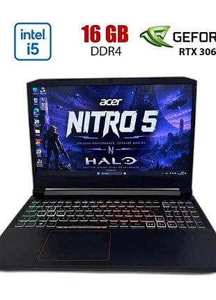 Ігровий ноутбук б-клас acer nitro 5 an515-55 / 15.6" (1920x1080) ips / intel core i5-10300h (4 (8) ядер по 2.50 - 4.5 ghz) / 16 gb