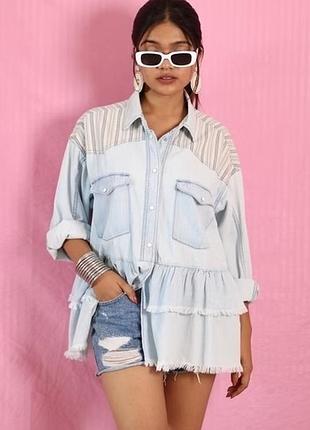 Zara — не звичайна, стильна, джинсова сорочка. р. s