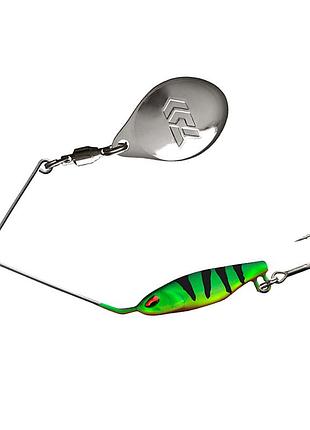 Блешня спінербейт daiwa prorex micro spinner fish tg 5.3g #firetiger (a0020130100) — мікроспінер із вольфрамовим осердям