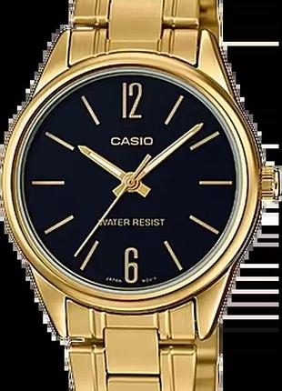Годинник жіночий casio timeless collection ltp-v005g-1b чорний циферблат